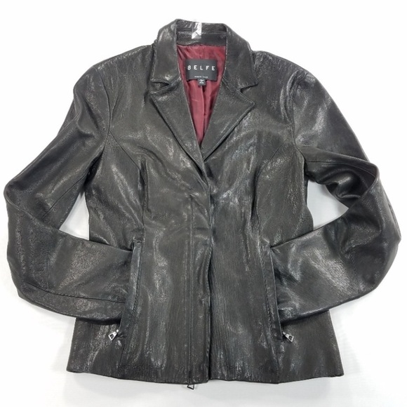 Belfe Italy Women's 12 Lamb Leather Jacket - Picture 1 of 7